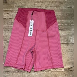 NWT For Love and Lemons Dani Biker Shorts in PINK!!